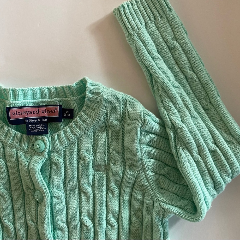 Vineyard Vines Girl’s Classic Cardigan | Size Extra Small (5/6) - Picture 5 of 8